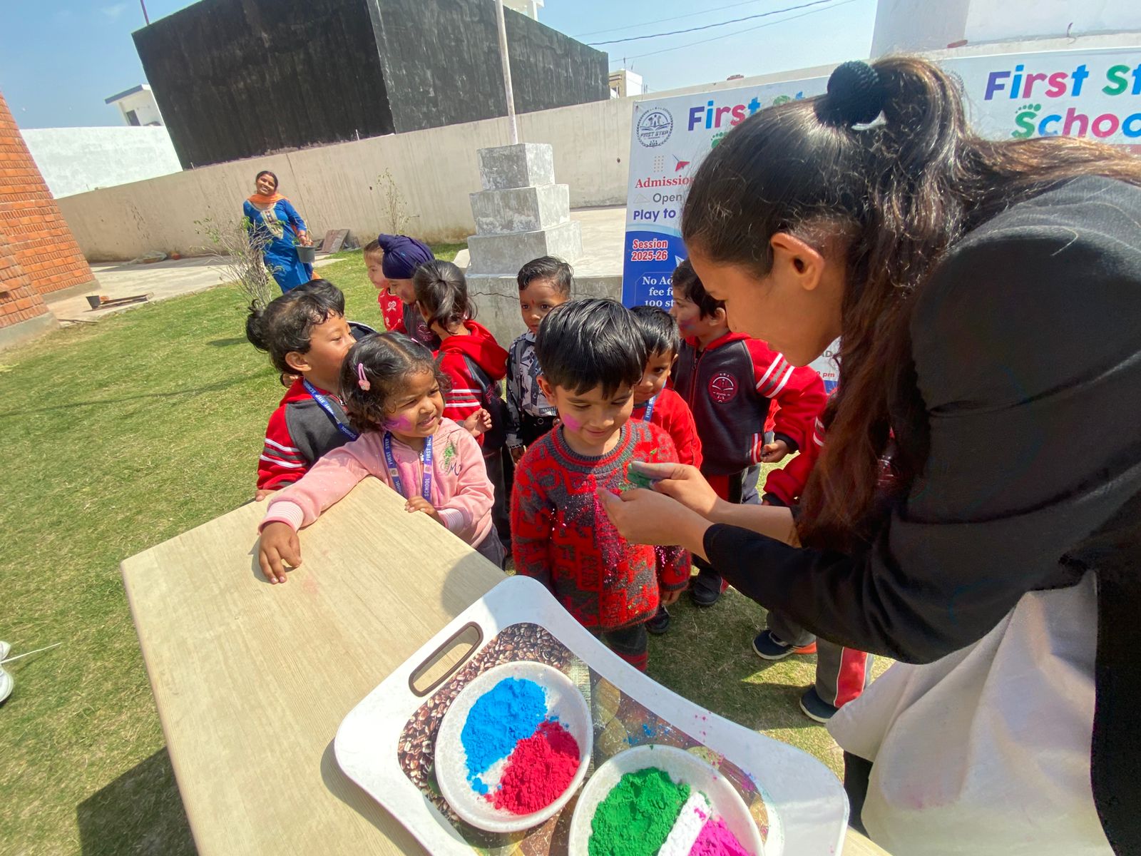 Children learning Vedic math